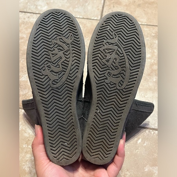 Ash women gray suede fur platform sneaker boots US 6-7 - Picture 8 of 9